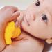 ScrubBEE Silicone Scrubber for Kids - Promotes Independent Hand & Body Washing - Easy Grip Handle - Ultra Soft Bristles - BPA Free - Yellow - Buy Online on GoSupps.com