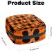 Halloween Pumpkin Plaid Sanitary Napkin Storage Bag | Portable Period Kit for Women & Teen Girls - Menstrual Cup & Tampon Pouch - Buy Online on GoSupps.com