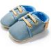 Baby Boys Girls Anti-Slip First Walking Shoes 12-18 Months Blue - PU Leather Oxford Loafer Flats - Buy Online on GoSupps.com