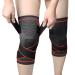 Milaiun Kniebandage 2 pieces of sports knee supports for men women non-slip unisex knee orthosis for outdoor sports or strength exercises (red-l) red l