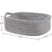 Woven Cotton Rope Storage Basket Cube Organizer - CIKI HOME (14.5 x 11 x 5) - Grey - Buy Online on GoSupps.com