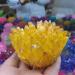 AtkitS Natural Crystal Cluster Electroplated Yellow Crystal Cluster Reiki Healing Stone Crystal Tip House Decorative Speci - Buy Online on GoSupps.com