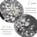 Casdre Pearl Bride Wedding Hair Comb | Crystal Bridal Hair Piece for Women | Rhinestone Wedding Hair Accessories - Silver - Buy Online on GoSupps.com