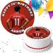 FOOTBALL FAVOURITE PLAYER BIRTHDAY PERSONALISED 7.5 INCH EDIBLE ICING CAKE TOPPER DECORATION FB100