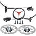 TPard MTB Hydraulic Brake Set Bicycle Disc Brakes Kit with 160mm Rotors,Left Front 800mm Right Rear 1400mm Aluminum Alloy Hydraulic Brake Fit for Mountain Bike, MTB Hydraulic Disc Brake Set + Rotors