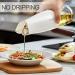 TYPZSS 17oz Auto Flip Kitchen Oil Bottles For Olive Oil And Vinegar By Glass And Silicone High Appearance Level Single-Handed Grab Oil Bottle Gift (White) - Buy Online on GoSupps.com