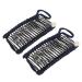 Vintage Cover Comb Tool Metal Weaving Stylish Easy to Use Comfortable Banana Hair Clips Sturdy and Elastic for Thick Wavy Curly Hair (Navy Blue)