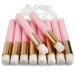 Eyelash shampoo brushes soft eyelash cleaning brush withdrawal brush pull off eyelash extensions cleaning brush nasal pore cleaning brush manual face brushes 10 pieces (pink)