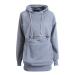 Men Women Pet Pouch Hoodie Long Sleeve Big Kangaroo Pocket Pullover Cat Puppy Holder Hooded Sweatshirts Grey M