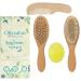 Baby Hair Brush and Comb Set for Newborns & Toddlers Natural Soft Goat Bristles for Cradle Cap Wood Bristles Baby Brush for Massage Perfect Scalp Grooming Hairbrush Comb Kit for Infant Kids Baby Registry Gift