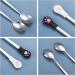 4-Piece Stainless Steel Pet Can Spoons Set - White and Black | Dog and Cat Food Spoons - Buy Online on GoSupps.com