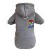 Izefia dog hoodie dog hoodies clothing fleece dog sweater winter sweatshirt warm cotton loop basic dog hoodie for little dog puppy cat gray xxl xxl gray