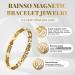 Rainso Women's Titanium Steel Health Bracelet - Golf Magnetic Therapy with Rhinestone & Smart 3 Buckle System in Gold - International Shipping Available - Buy Online on GoSupps.com