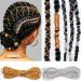 5M Dreadlock Braids Hair Accessories Silver Gold Braiding Hair Deco Styling Shimmer Stretchable African Braid Braided Elastic Cord Ornament Hanging Decorating Gift Wrapping