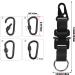 Tactical Key Chain for Men | EDC Gear Clip with HK Clip & Steel Ring | Large Military Molle Accessory in Black - Buy Online on GoSupps.com