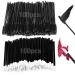 Disposable Mascara and Lip Wands Eye Lash Eyebrow Extensions Brush Applicator Cosmetic Makeup Tool Makeup Tool Kit for Lips Eyes Eyebrow Lashes Hairline Applicators Tool 200 Pcs (Black)