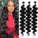 Zezejenhu 10A Body Wave Human Hair Bundles 20 22 24 Inch Brazilian Virgin Human Hair Weave 3 Bundles Remy Human Hair Extensions for Black Women Natural Black Color 20 22 24 Inch Body Wave 3 Bundles Human Hair
