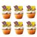 18pcs Rubber Gun Cupcake Toppers 10 for Boys Girls 10th Birthday Dart War Theme Party Supplies Bullet Target Gun Tenth Birthday Cake Decorations