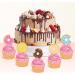 40Ct Donut Party Cupcake Toppers and Wrappers - Donut Food Theme Party/Tea/Doughnut Birthday Party Supplies Donut Baby Shower Decorations Cake Decor - Buy Online on GoSupps.com