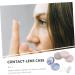 Solustrie 4-Piece Contact Lens Carrier Bag Set - Organizer & Container - Travel-Friendly Milk Tea Plastic Case with Mirror - Buy Online on GoSupps.com