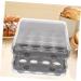 Healvian Layer Convenient Multi-function Fridge Supplies Case Refrigerator Home Tray Style Accessory Egg Grey 21.5x22.5x14cm - Buy Online on GoSupps.com
