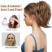 CJL Medium Brown 8 inch Claw Clip Ponytail Hair Extension | Messy Bun Hairpiece - Buy Online on GoSupps.com