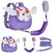Accmor Toddler Harness Backpack Leash, Cute Unicorn Backpack with Kids Anti-Lost Wrist Link, Mini Child Schoolbag with Wristband Tether Strap and Protection Belt for Baby Girls (Purple) Purple Backpack Shape