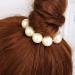 AKOAK Handmade Beaded Pearl Hair Tie - Elegant White Hair Rope for Girls and Ladies - Buy Online on GoSupps.com