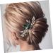Ipetboom Bridal Comb Crystal Hair Comb Hair Side Flower Hair Combs Green Rhinestone Hair Clip Crystal Headpiece Styling Hair Clips Alloy Western Style Accessories Dinner Party - Buy Online on GoSupps.com