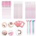 150 Disposable Mascara Brushes and Lip Applicators and Microswabs Kit 6Pieces Y Shape Eyelash Lift Tool Eyelash Brush 5 Pairs Lint Free Under Eye Gel Pads Makeup Brush Makeup Tool Cosmetic Accessori A1