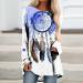 Women's Plus Size Dream Catcher Feathers Tunic Top - Blue, Small - Buy Online on GoSupps.com