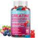 Creatine Monohydrate 8000mg Gummies with BCAA, L-Carnitine, Taurine & Vitamin B12 - Pre Workout Supplement for Muscle Growth, Strength & Energy, Multi-Flavor Chewable Gummies, 90 Count for Men & Women Mixed Berry 90 Count (