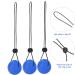Squeeze Ball Set - 3pcs Safe Stress Relief Grip Balls with Bungee Cord | Silicone Hand Gripping Exercise Balls for Adults - Blue 30 - Buy Online on GoSupps.com