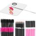 Makeup Mixing Palette with Spatula and 250PCS Disposable Makeup Applicators Tools Kit (Disposable Mascara Wands, Lipstick Applicators, Eyeliner Brushes)