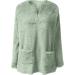 AMhomely Women's Double Fleece Hooded Jumper - Green 3XL | Soft Teddy Fleece Pullover with V Neck and Pocket | Plus Size Casual Hoodie for Winter - Buy Online on GoSupps.com