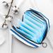 Women's Band Storage Bag | Large Capacity Menstrual Cup & Makeup Organizer - Blue & White Stripes - Buy Online on GoSupps.com