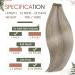 Real Hair Extensions - Ash Blonde & Platinum Blonde Sew-In Weave 40cm (16 Inch) 100g #19AP60 - Buy Online on GoSupps.com