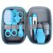 Baby Grooming Kit Blue Baby Health Care Kit Baby Essentials Accessories with Comb Hair Brush Nail Clipper Baby Safety Cutter Nail Care Set Newborn Healthcare Accessories Baby Essentials Set