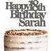 Personalised Acrylic Birthday Cake Topper by KreateSquare - Custom Name & Age | Custom Colour Decoration (Grey) - Buy Online on GoSupps.com