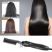 Hot Comb Hair Straightener - Portable Electric Heated Brush for Wet & Dry Hair Anti-Scald Curling Iron for Wigs - Quick Heating Straightener (Black - Buy Online on GoSupps.com