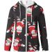 Trendy Christmas Santa Claus Print Hoodie for Teen Girls and Women - Medium Black - Buy Online on GoSupps.com