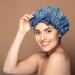 KISMETICS Reusable Fashion Shower Cap with Knotted Bow Design | Waterproof & Lightweight | Large Size for All Hair Lengths (Blue) - Buy Online on GoSupps.com