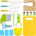 Abizarch 17Pcs Kids Cooking Cutter Set Safe Reusable Plastic Toddler Kitchen Cutter Set with Wooden Cutter Serrated Cutter Chopping Block Peeler Sandwich Cutter for Cutting Fruit Vegetable ZHAZHAMO 17 pieces - Buy Online on GoSupps.com
