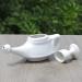 HealthGoodsIn Ceramic Neti Pot Set with Eye Wash Cup & 5 Sachet Neti Salt - White Color - Buy Online on GoSupps.com
