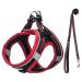 Uvtqssp dog harness Small dogs with a leash padded puppy dishes dog harness dog dishes small black & red m black & red