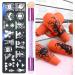 healthGUO Nail Art Stamping Plate Stamper Sponge Pen Halloween Pumpkin Bats Image Nail Polish Template Stamp Stencil Tools Kit 6 - Buy Online on GoSupps.com