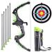 SainSmart Jr. Kids Light Up Archery Set - Outdoor Hunting Game with 5 Suction Cup Arrows - Luminous Bow and Sighting Device for Kids - Green - Buy Online on GoSupps.com