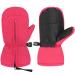 Andake Kids Ski Mittens Gloves Waterproof&Breathable Winter Warm Snow Gloves for Ages 4-6 Todder Baby Girls and Boys 4-6Y pink