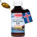De La Cruz Cod Liver Oil Liquid - Pure Wild-Caught Icelandic Fish Oil 4 FL OZ (118 mL) 4 Fl Oz (Pack of 1)