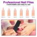 12pcs Jumbo Size Nail File 100/180 Grit - Double Sided Professional Manicure Tools for Acrylic and Natural Nails - Black Color - Buy Online on GoSupps.com